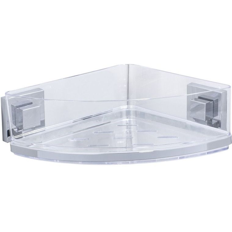Narożna półka łazienkowa pod prysznic, Quadro, Vacuum-Loc