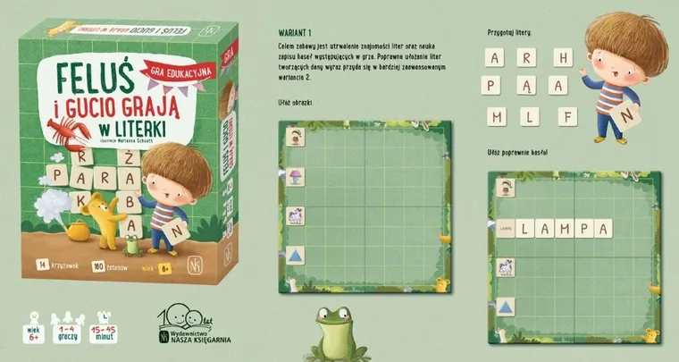 Nasza Księgarnia, Feluś i Gucio grają w literki, gra edukacyjna
