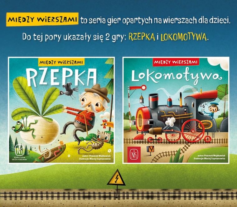 Nasza Księgarnia, Między Wierszami, Lokomotywa, gra familijna