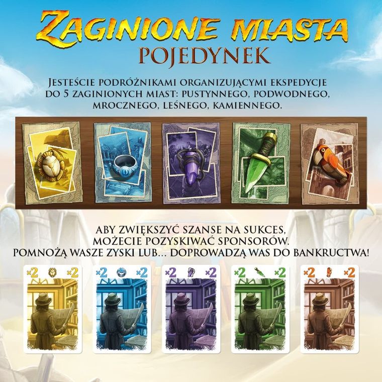 Nasza Księgarnia, Zaginione miasta: Pojedynek, karciana gra strategiczna