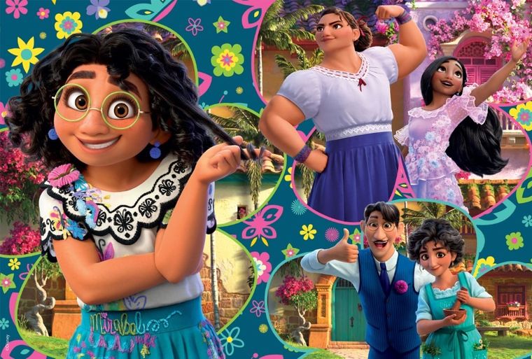 Nasze magiczne Encanto, puzzle podłogowe, dwustronne, maxi floor, 120 elementów