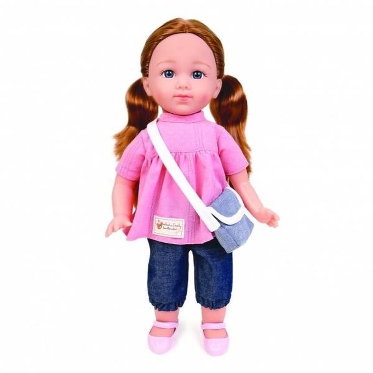 Natalia, lalka bobas w różowej tunice, 36 cm