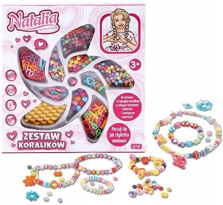 Natalia, zestaw koralików do tworzenia biżuterii