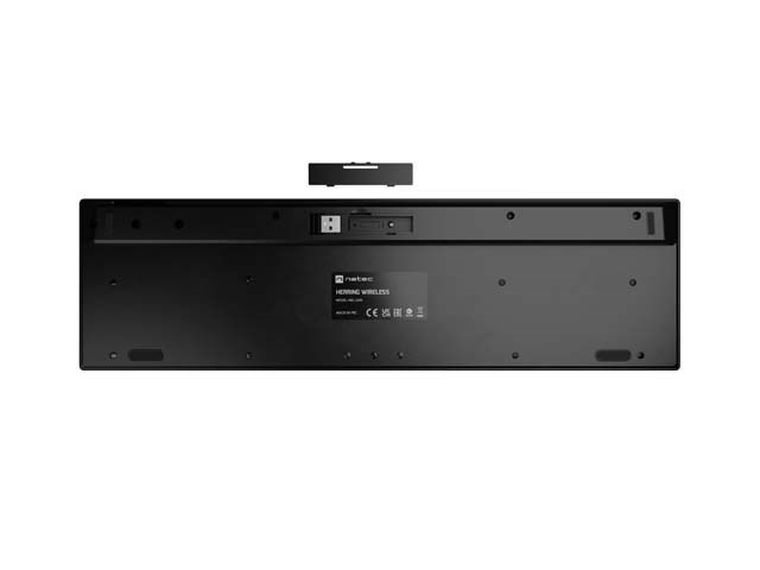 Natec, Herring, klawiatura bezprzewodowa, slim, 2.4GHZ