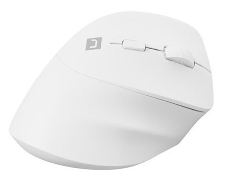 Natec, mysz bezprzewodowa, wertykalna, Crake 2, BT 5.2 + 2.4GHz, biała