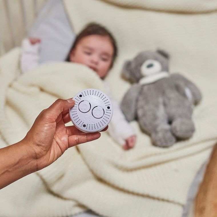 Nattou, Miś, lampka nocna pluszowa 4w1 z czujnikiem płaczu, Sleepy Bear, szary, 0m+