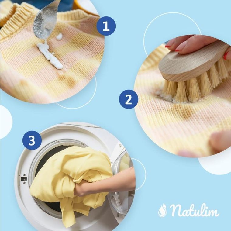 Natulim, OXI clean, ekologiczny odplamiacz w proszku, do białych i kolorowych tkanin, 0,5 kg