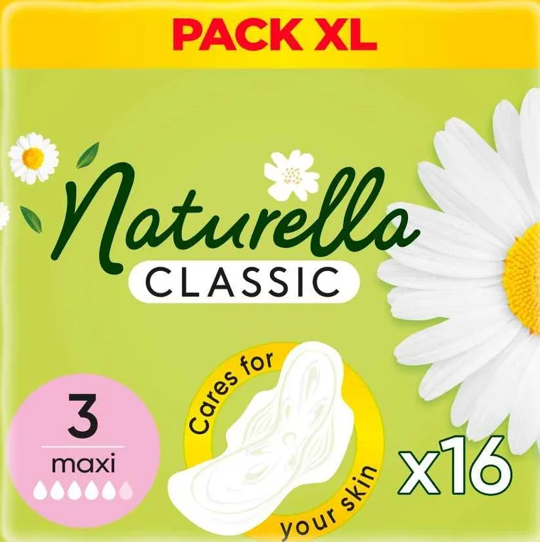 Naturella, Classic Maxi Camomile, podpaski, 16 szt.