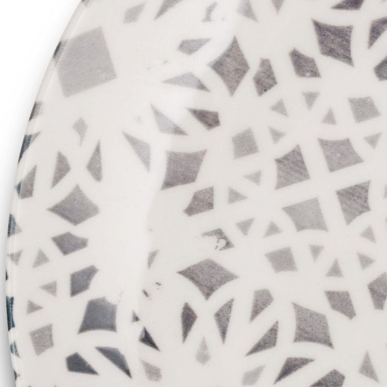 Nava, talerz porcelanowy deserowy, maiolica grey, 20 cm