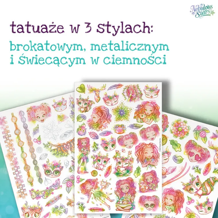 Nebulous Stars, Nenuphia, tatuaże dla dzieci, 3 rodzaje