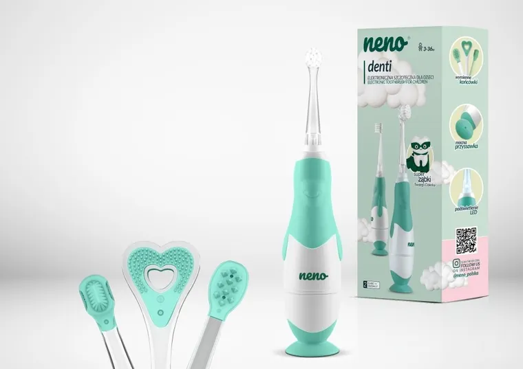 Neno, Denti, szczoteczka elektroniczna, miętowa, 3m+