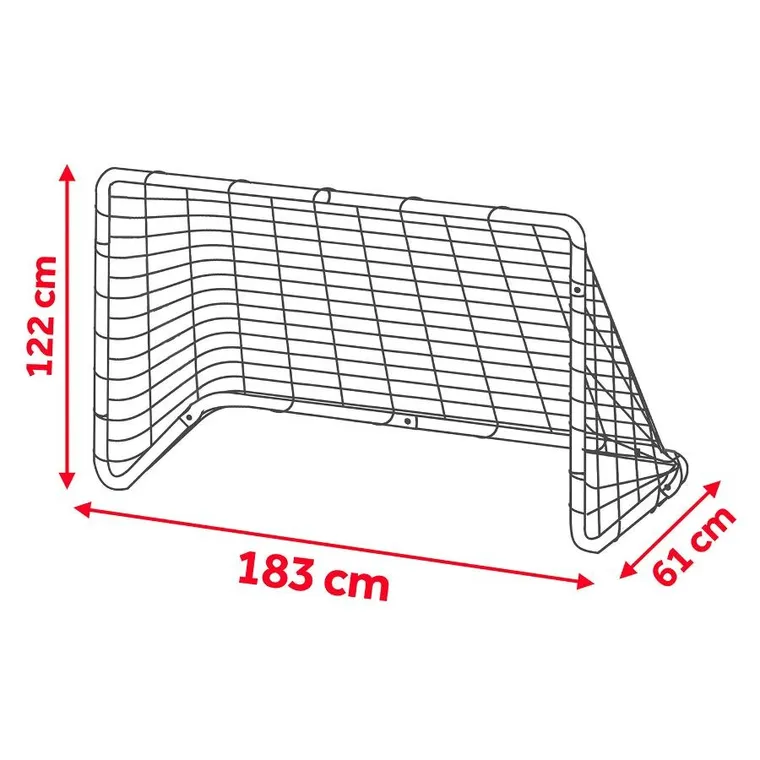 Neo-Sport, Bramka do piłki nożnej 183 x 122 x 61cm NS-492 czarna
