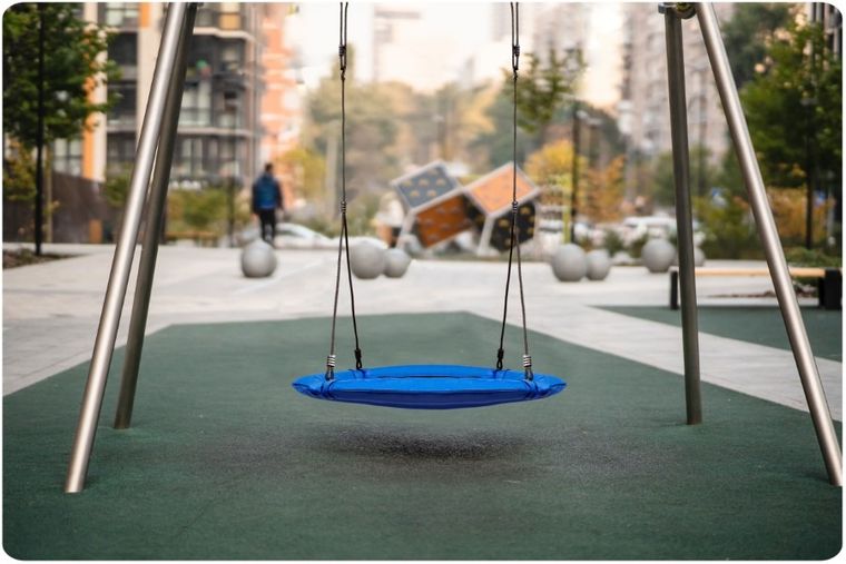 Neo-Sport, huśtawka okrągła, bocianie gniazdo, niebieskie, 95 cm