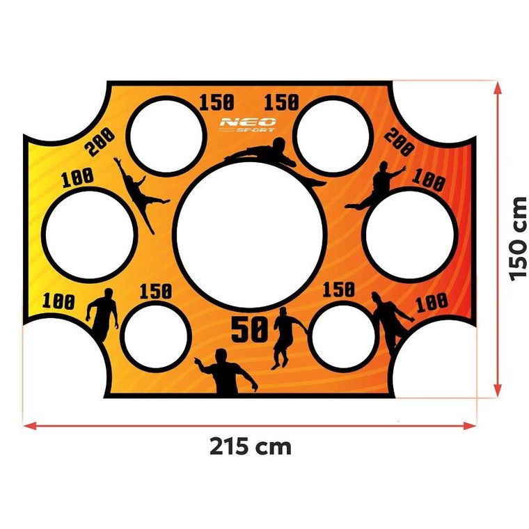 Neo-Sport, mata celnościowa do bramek, 215-150 cm