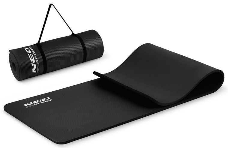 Neo-Sport, mata do ćwiczeń, gruba, 183-60 cm, czarna