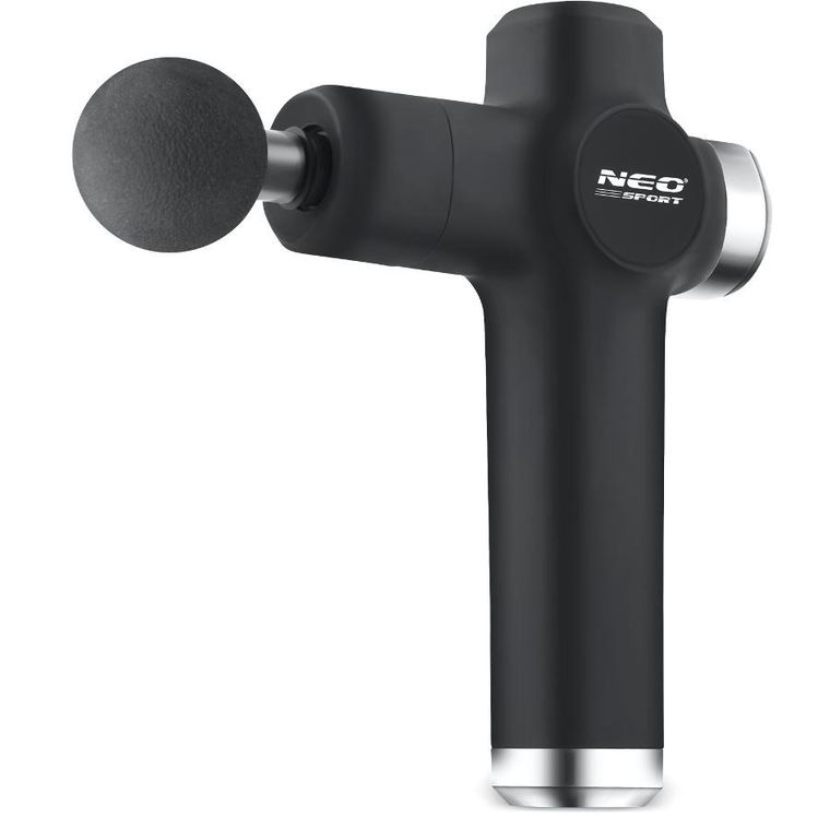 Neo-Sport, pistolet do masażu ciała 8 nakładek, czarny, NS-501