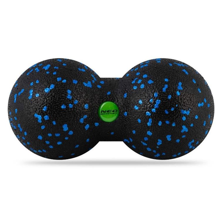 Neo-Sport, podwójna piłka do masażu i fitness, czarno-niebieska
