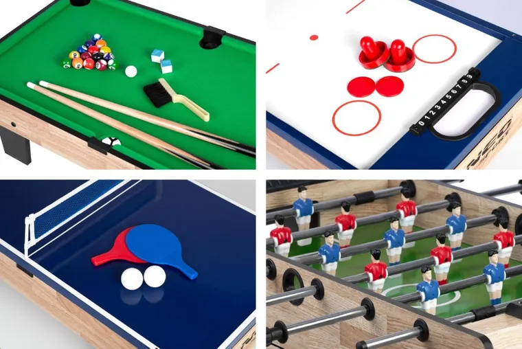 Neo-Sport, stół do gier 4w1: piłkarzyki + cymbergaj + bilard + ping-pong