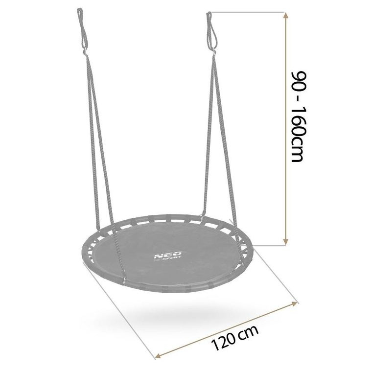 Neo-Sport, Swingo, huśtawka bocianie gniazdo, 120 cm