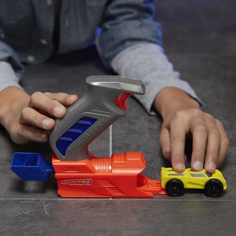 Nerf Nitro, Throttleshot Blitz, wyrzutnia samochodzików, szara