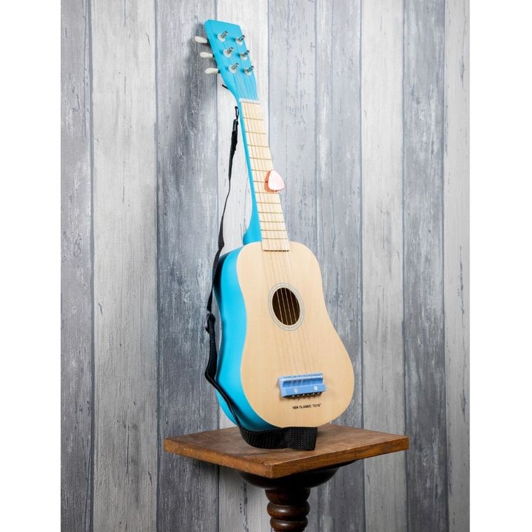 New Classic Toys, gitara de luxe, naturalna/niebieska
