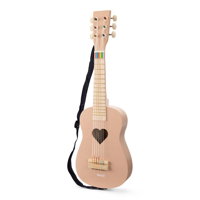 New Classic Toys, Woet, drewniana gitara, różowa
