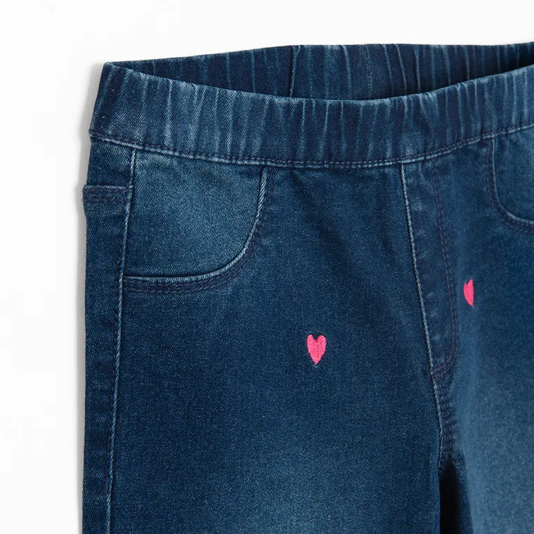 Niebieskie jegginsy o kroju flare Cool Club