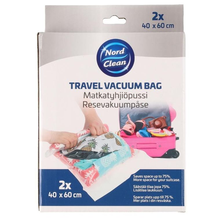 Nord Clean, worek próżniowy na ubrania, 2 szt., 40-60 cm