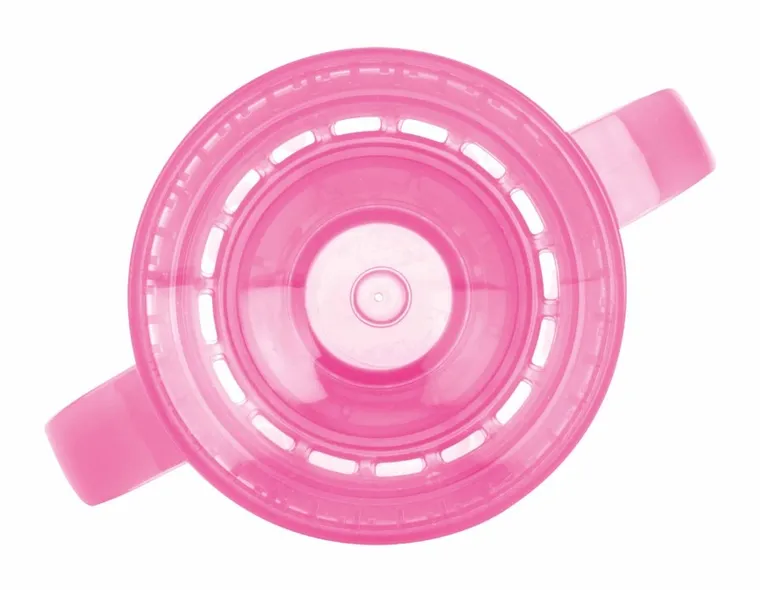 Nuby, kubek niekapek z uchwytem, 360, różowy, 240 ml, 6m+