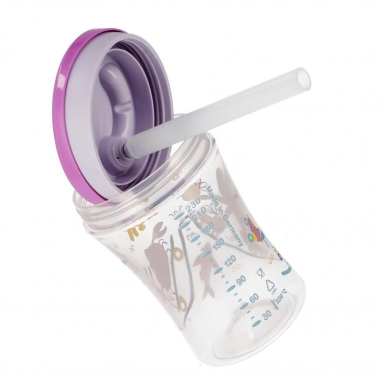 Nuk, Action Cup, kubek, 12m+, fioletowy, 230 ml