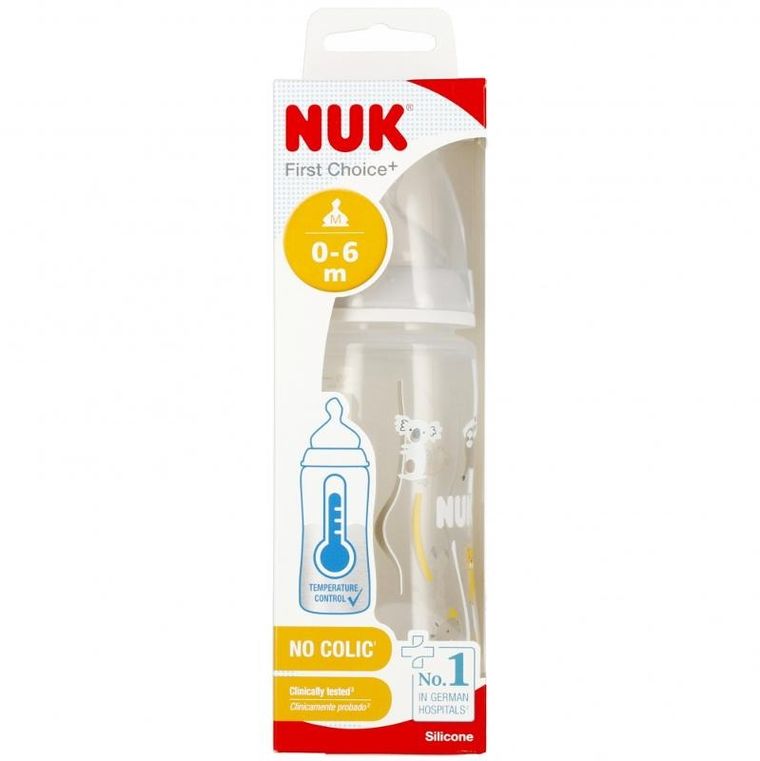 Nuk, butelka ze wskaźnikiem temperatury, 0-6m, 300 ml,