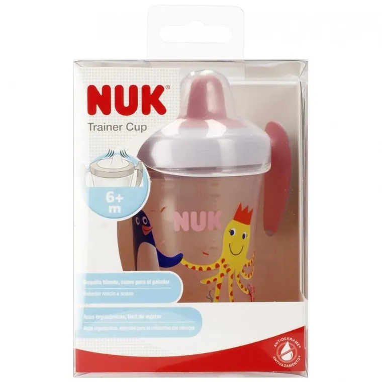 Nuk, Evo Trainer Cup, kubek niekapek, 6m+, różowy, 230 ml