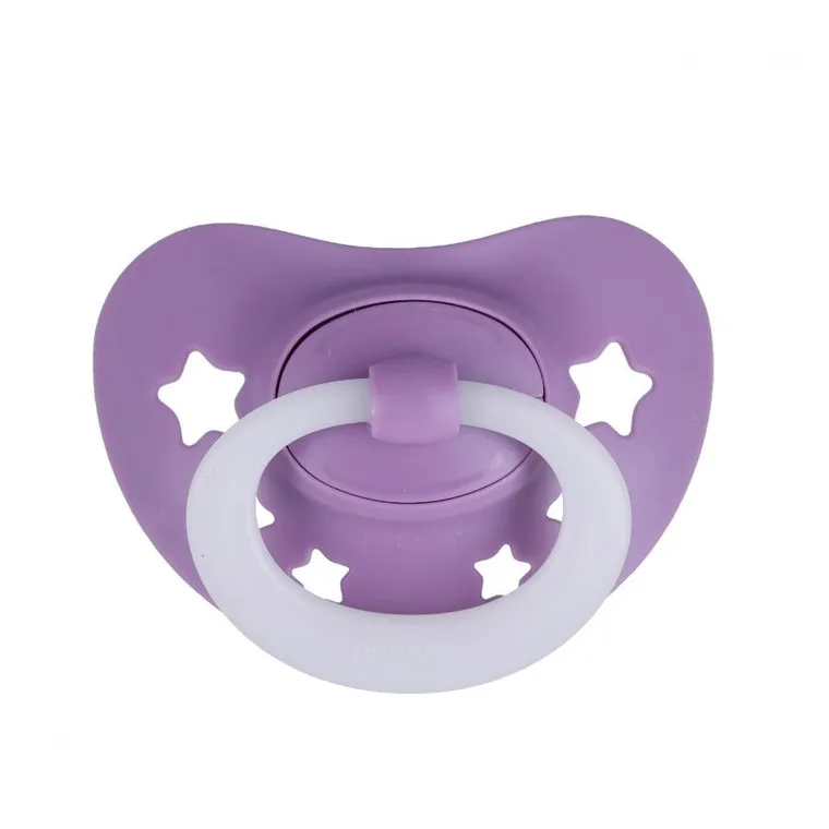 Nuk, First Choice, Night, smoczek uspokajający, fioletowy, 6-18m, 2 szt.