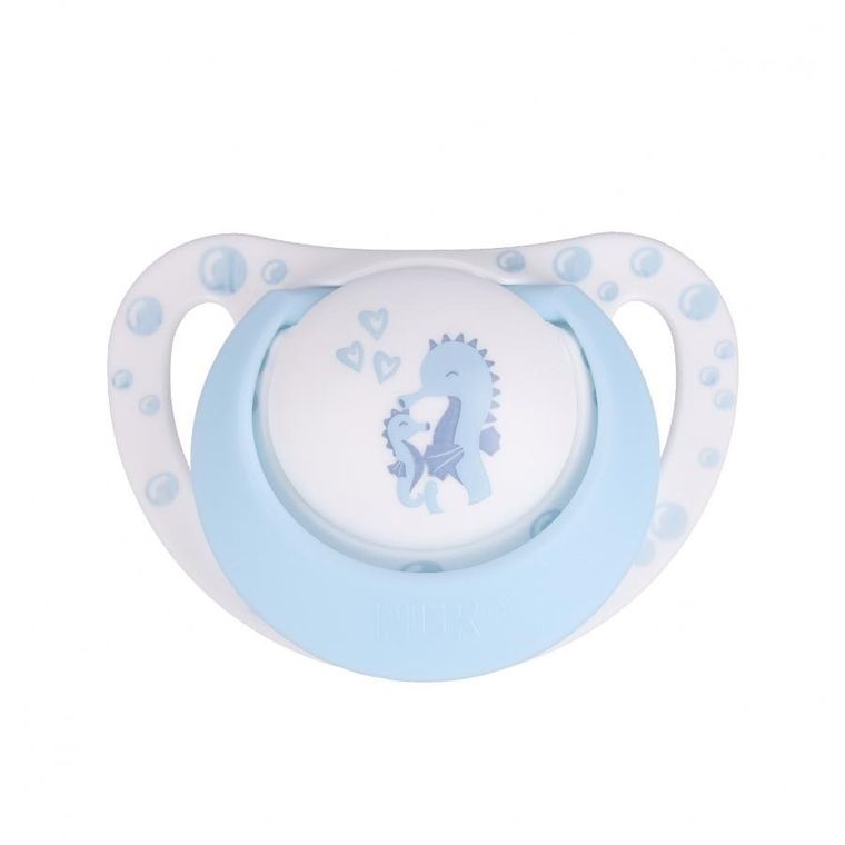 Nuk, First Choice, smoczek uspokajający, miś i konik morski, 0-6m, 2 szt.