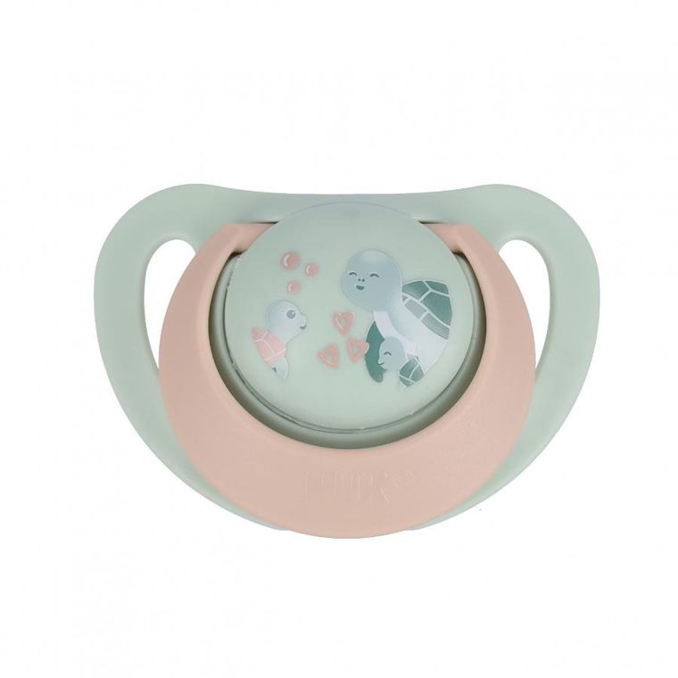 Nuk, First Choice, smoczek uspokajający, żółw i wieloryb, 6-18m, 2 Szt.