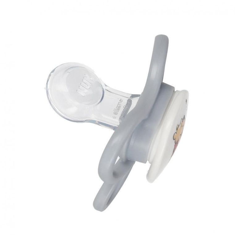 Nuk, Kubuś Puchatek, Perfect Match Air, smoczek uspokajający, silikonowy, popielaty