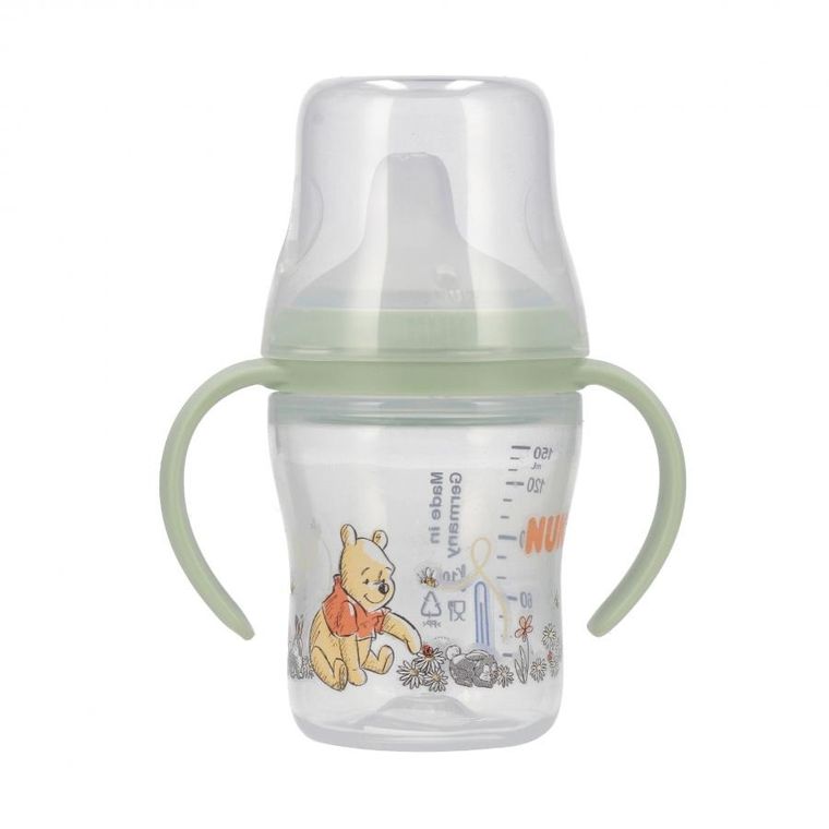 Nuk, Kubuś Puchatek, Perfect Match, butelka do nauki picia z ustnikiem niekapkiem, 150 ml
