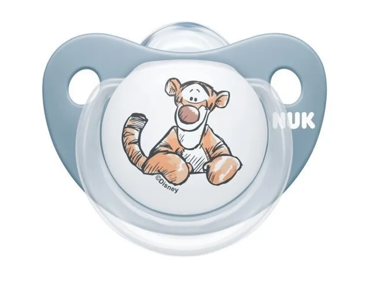 Nuk, Kubuś Puchatek, smoczek uspokajający, silikonowy, 0-6m, 2 szt.