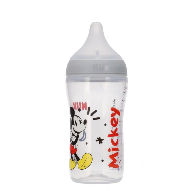 Nuk, Myszka Miki, Perfect Match, butelka z silikonowym smoczkiem, rozmiar M, 260 ml