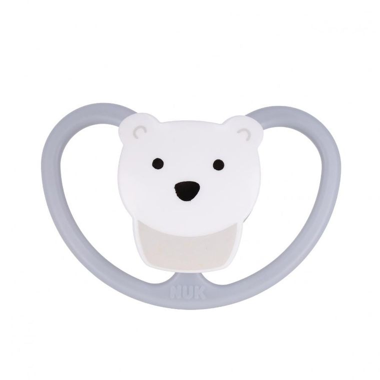 Nuk, Perfect Match Air, smoczek uspokajający, miś, 6-18m