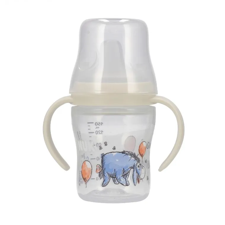 Nuk, Perfect Match, butelka do nauki picia z ustnikiem niekapkiem, osiołek, 150 ml