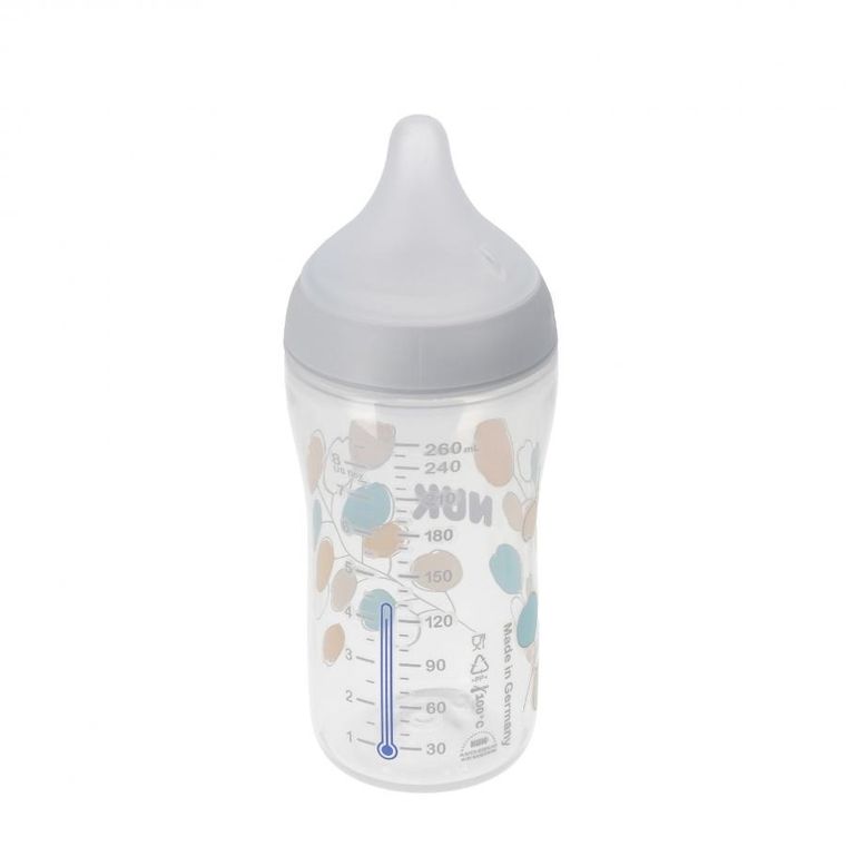 Nuk, Perfect Match, butelka, silikonowy smoczek, rozmiar M, bawełna, 260 ml