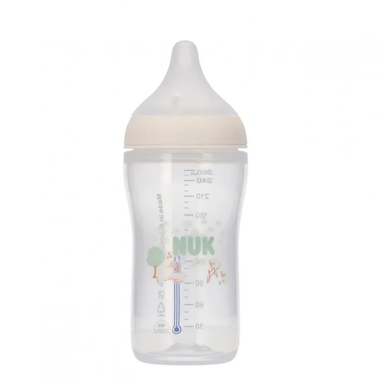 Nuk, Perfect Match, butelka z silikonowym smoczkiem, rozmiar M, owca, 260 ml