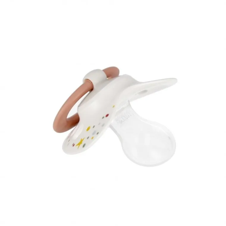 Nuk, Signature, smoczek uspokajający, silikonowy, 0-6m, biały i różowy, 2 szt.