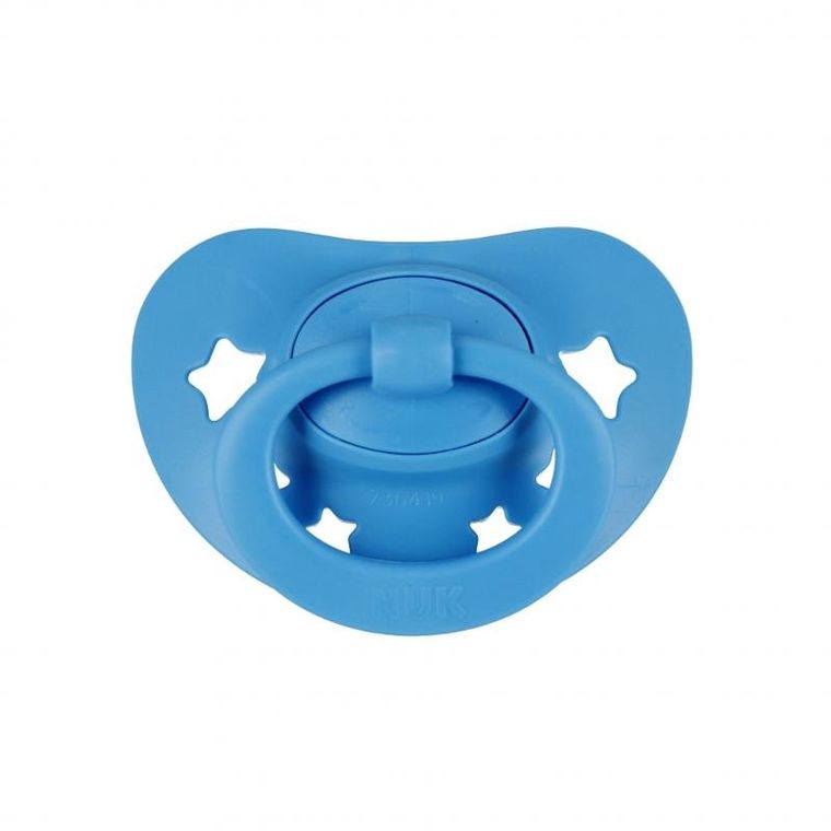 Nuk, Signature, smoczek uspokajający, silikonowy, 18-36m, niebieski, 2 szt.