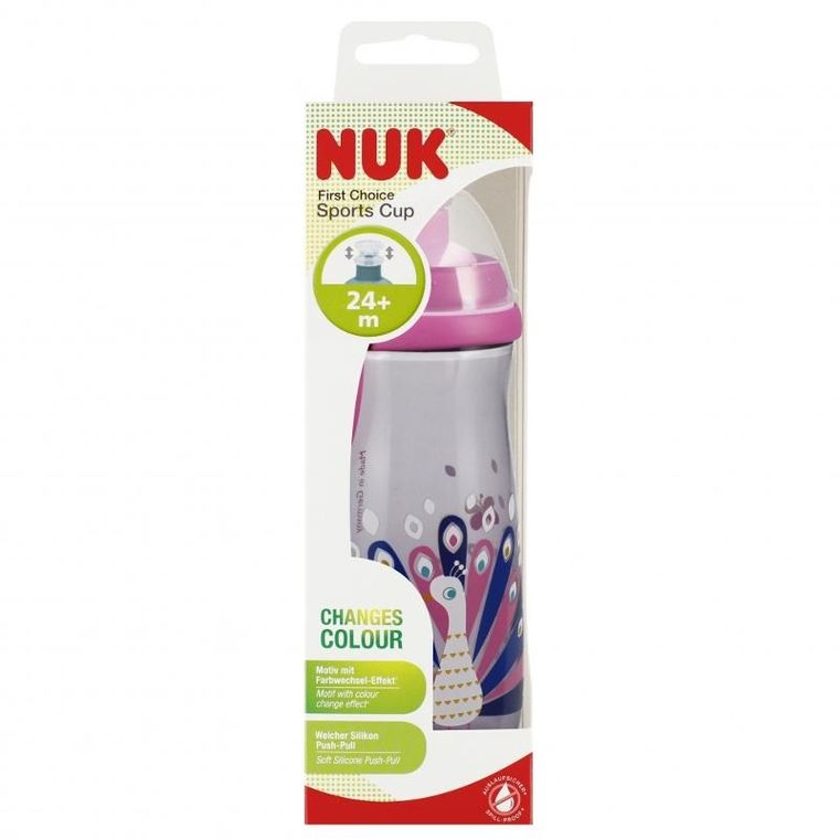 Nuk, Sports Cup, kubek, 24m+, różowy, 450 ml
