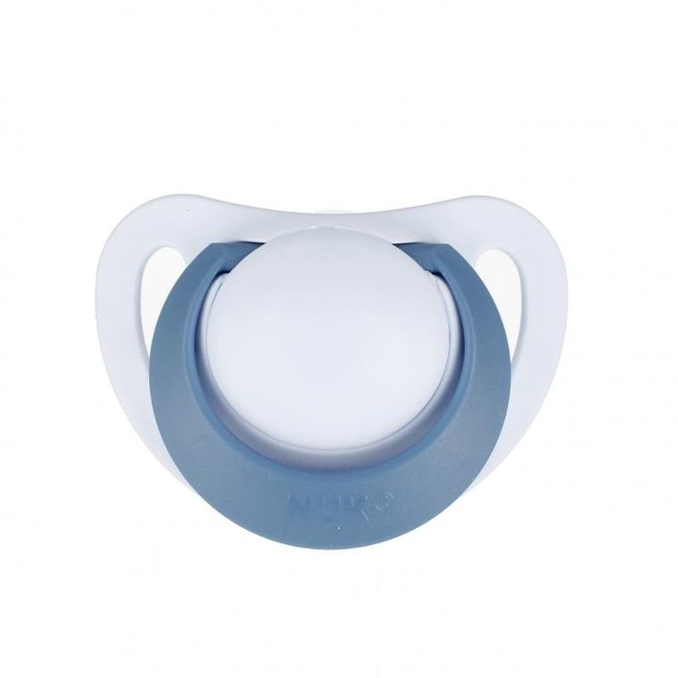 Nuk, Star, smoczek uspokajający, silikonowy, 0-6m, niebieski, 2 szt.