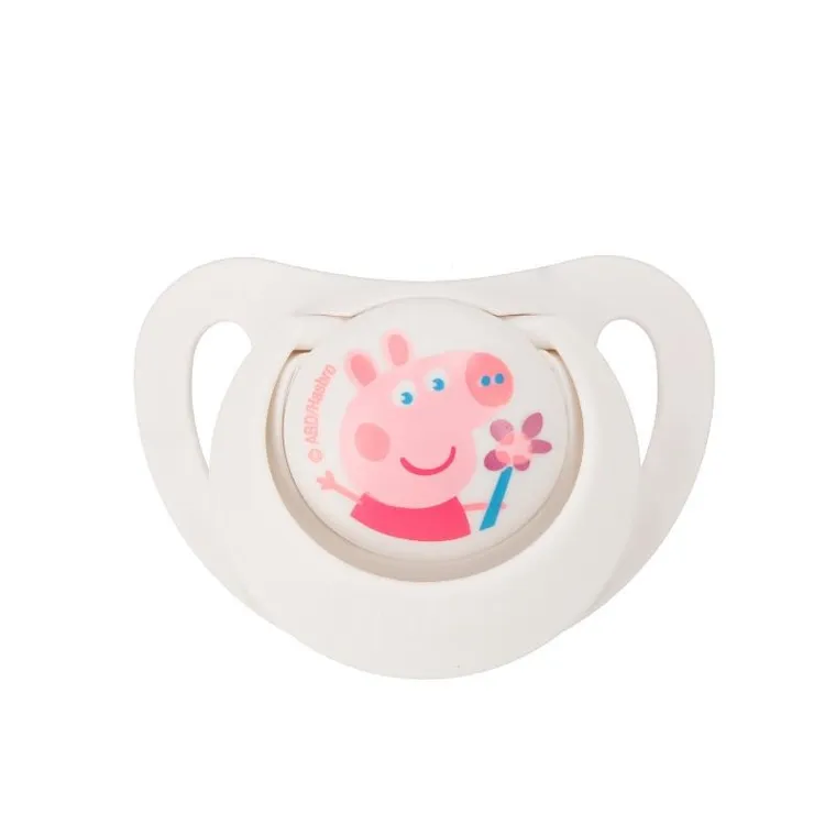 Nuk, Świnka Peppa, Star, smoczek uspokajający, silikonowy, 18-36m, 2 szt.