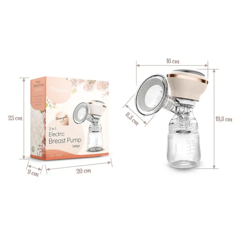 Nukido, laktator elektryczny, trójfazowy, beige, NK-960