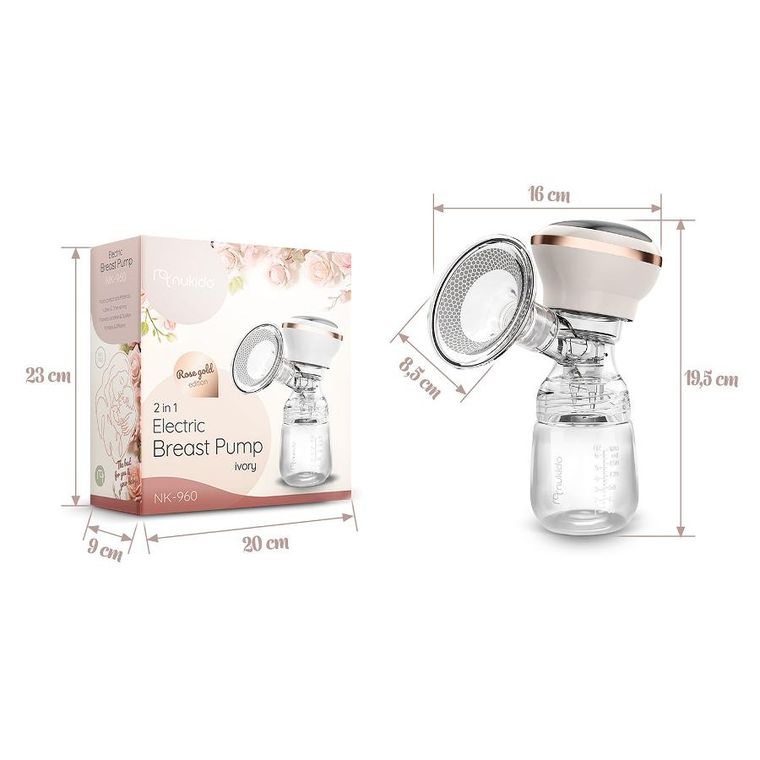 Nukido, laktator elektryczny, trójfazowy, ivory, NK-960